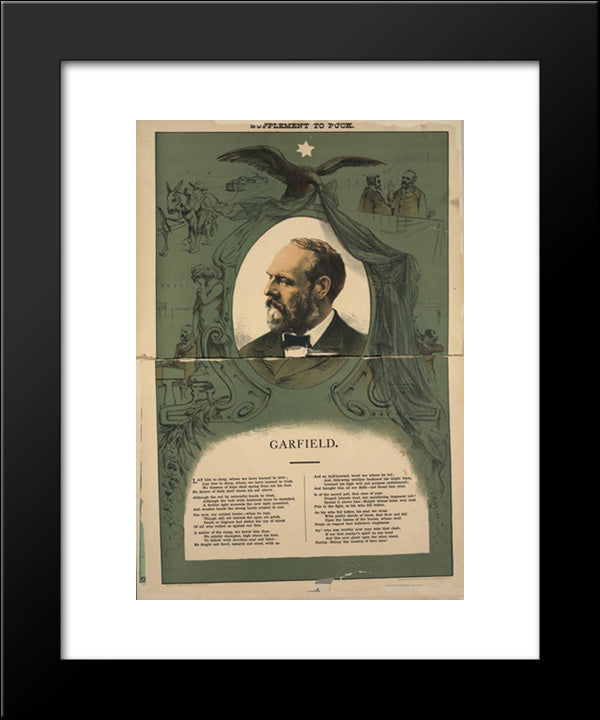Garfield 20x24 Black Modern Wood Framed Art Print Poster by Library of Congress