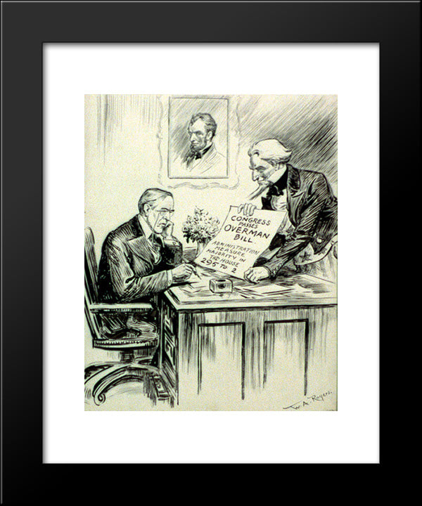 Cheer Up Mr. President--It Is Not Congress Which Shows Lack Of Confidence 20x24 Black Modern Wood Framed Art Print Poster by Library of Congress