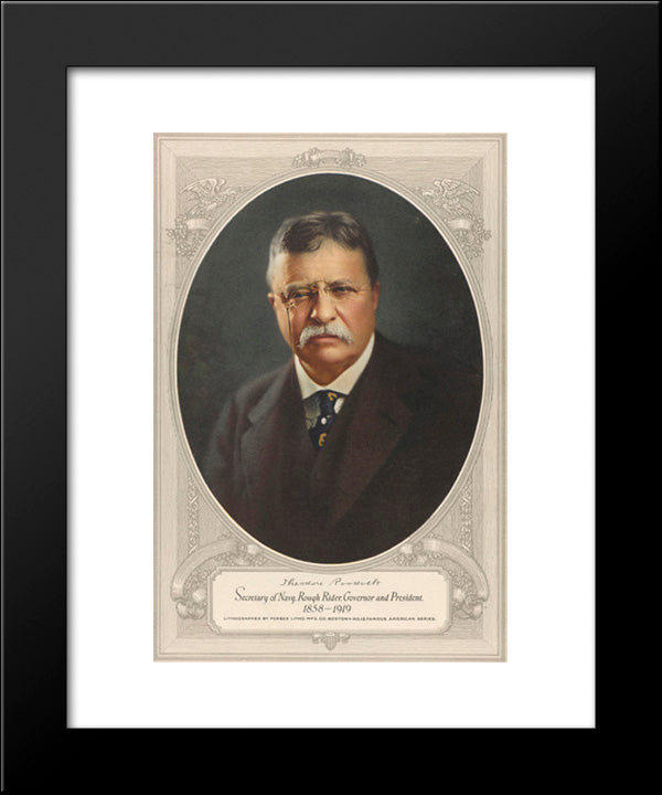 Theodore Roosevelt, Secretary Of Navy, Rough Rider, Governor And President, 1858-1919 20x24 Black Modern Wood Framed Art Print Poster by Library of Congress