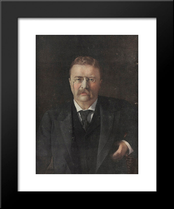 Theodore Roosevelt, 26Th President Of The United States 20x24 Black Modern Wood Framed Art Print Poster by Library of Congress