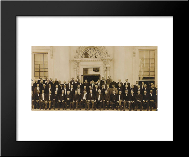 Governors, Inland Water Ways Com, Cabinet Officers, Supreme Court With President At White House Opening Day Of Convention 20x24 Black Modern Wood Framed Art Print Poster by Library of Congress