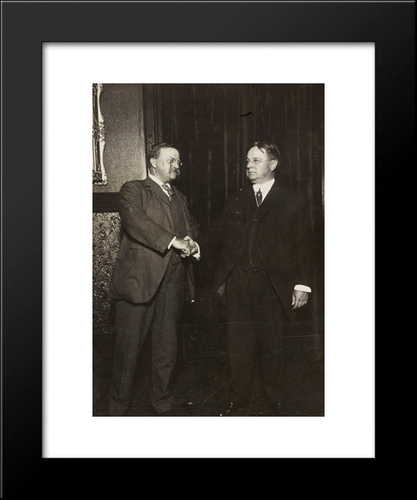 Roosevelt And Johnson After Nomination 20x24 Black Modern Wood Framed Art Print Poster by Library of Congress
