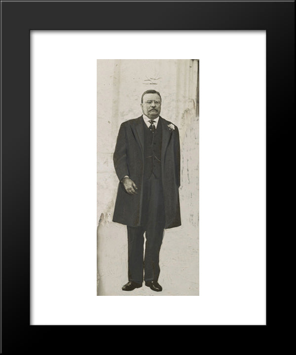 Theodore Roosevelt, Full-Length Portrait, Standing, Facing Front 20x24 Black Modern Wood Framed Art Print Poster by Library of Congress