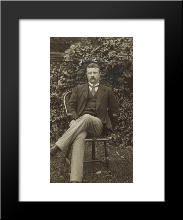 Theodore Roosevelt When He Succeeded Mckinley. 20x24 Black Modern Wood Framed Art Print Poster by Library of Congress