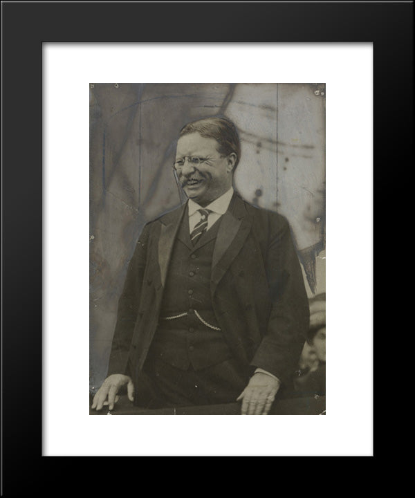 In A Jovial Mood Theodore Roosevelt, Member, Advisory Board, American Defense Society. 20x24 Black Modern Wood Framed Art Print Poster by Library of Congress