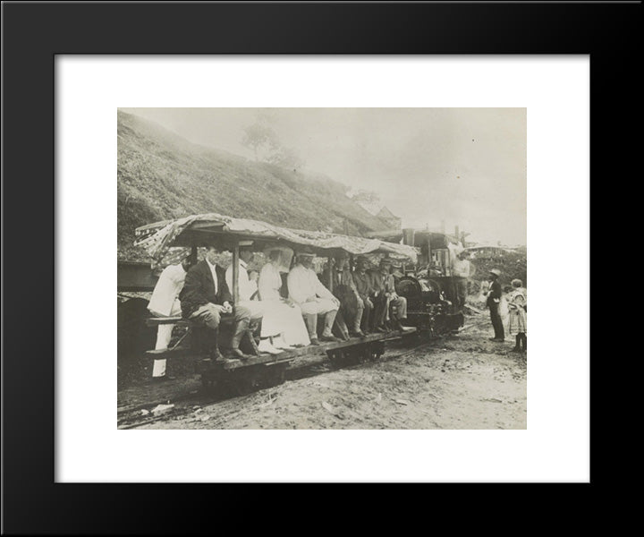 When President Theodore Roosevelt Visited Panama Canal In 1906 20x24 Black Modern Wood Framed Art Print Poster by Library of Congress