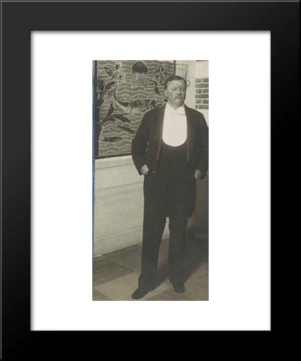 Col. Roosevelt After The Banquet At The City Hall In Copenhagen 20x24 Black Modern Wood Framed Art Print Poster by Library of Congress