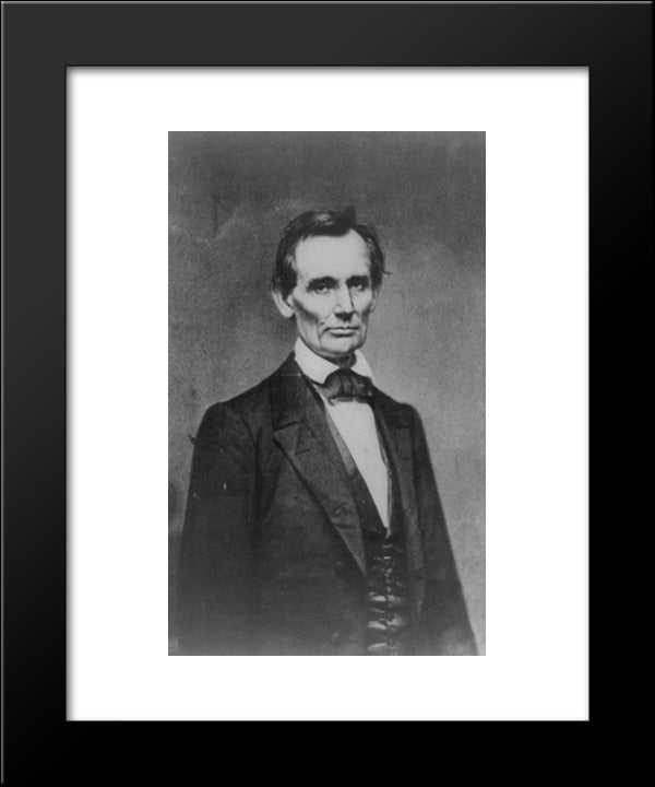 Abraham Lincoln, Candidate For U.S. President, Before Delivering His Cooper Union Address, New York, N.Y., On Feb. 27, 1860 20x24 Black Modern Wood Framed Art Print Poster by Library of Congress