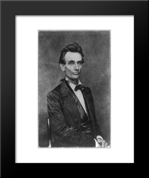 Abraham Lincoln, Candidate For U.S. President, Half-Length Portrait, Looking Right, May 20,1860 20x24 Black Modern Wood Framed Art Print Poster by Library of Congress