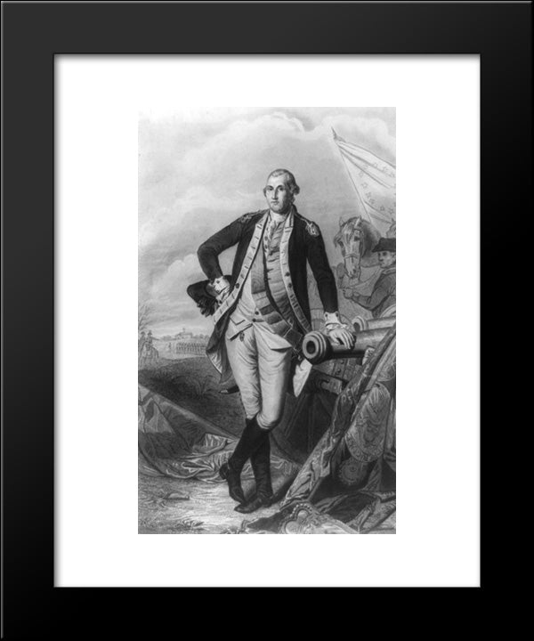 Washington (Georges), Prsident De La Rpublique Des Etats-Unis D'Amrique Du Nord +1799 20x24 Black Modern Wood Framed Art Print Poster by Library of Congress