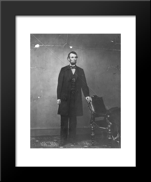 President Abraham Lincoln, Full-Length Portrait, Standing 20x24 Black Modern Wood Framed Art Print Poster by Library of Congress
