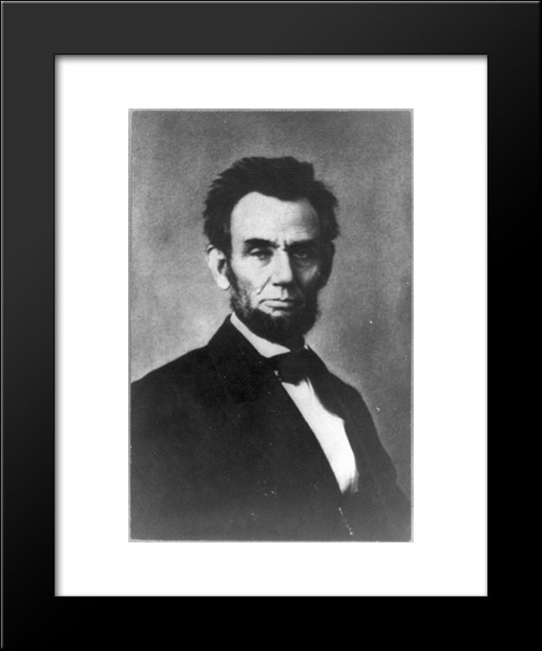 President Abraham Lincoln, Half-Length Portrait, Seated 20x24 Black Modern Wood Framed Art Print Poster by Library of Congress