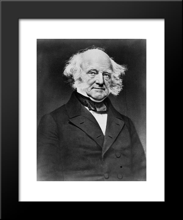 Former President Martin Van Buren, Half-Length Portrait, Facing Right 20x24 Black Modern Wood Framed Art Print Poster by Library of Congress