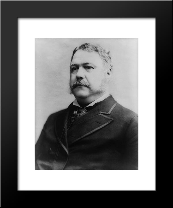 Chester A. Arthur, President Of The United States 20x24 Black Modern Wood Framed Art Print Poster by Library of Congress