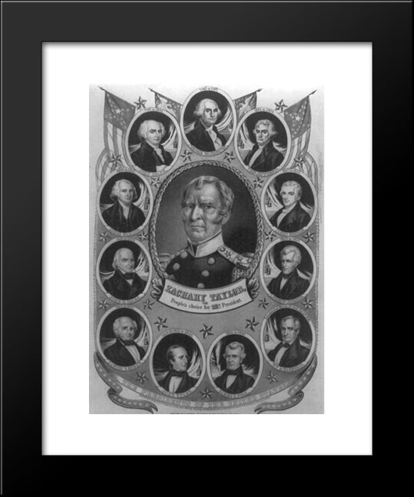 Zachary Taylor, The People'S Choice For 12Th President 20x24 Black Modern Wood Framed Art Print Poster by Library of Congress