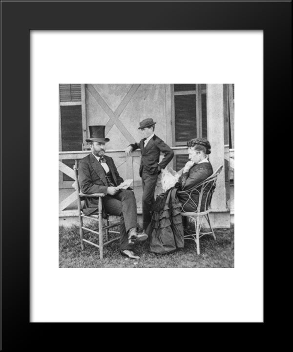 President Grant At His Cottage By The Sea 20x24 Black Modern Wood Framed Art Print Poster by Library of Congress