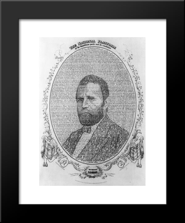 The National Platform Of The Republican Party And Its Candidate For President U.S. Grant 20x24 Black Modern Wood Framed Art Print Poster by Library of Congress