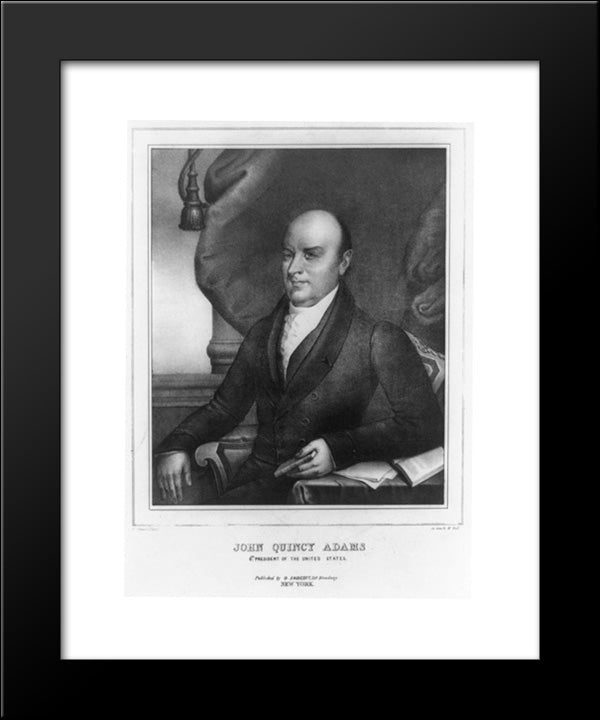 John Quincy Adams, 6Th President Of The United States 20x24 Black Modern Wood Framed Art Print Poster by Library of Congress