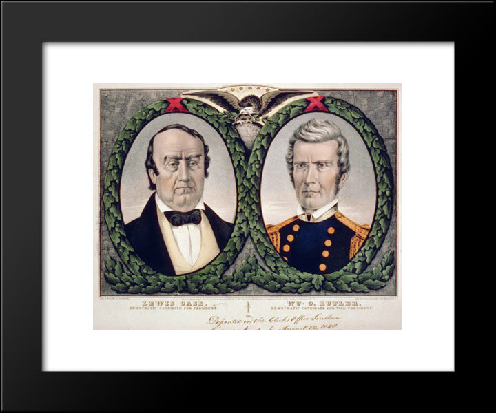 Lewis Cass, Democratic Candidate For President 20x24 Black Modern Wood Framed Art Print Poster by Library of Congress