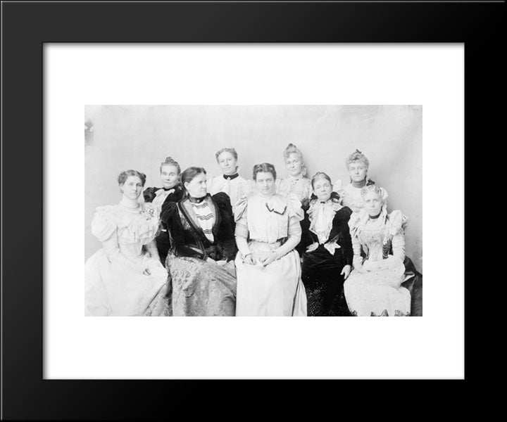 Mrs. Cleveland And The Ladies Of The Cabinet, No. 2 20x24 Black Modern Wood Framed Art Print Poster by Library of Congress