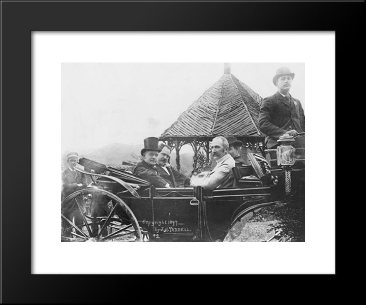 Pres'T Mckinley In Asheville 20x24 Black Modern Wood Framed Art Print Poster by Library of Congress