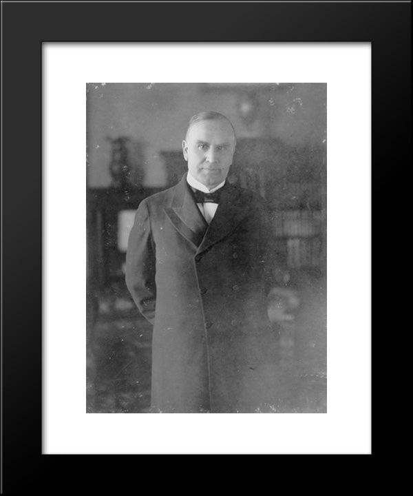 President William Mckinley, Three-Quarter Length Portrait, Standing, Facing Front 20x24 Black Modern Wood Framed Art Print Poster by Library of Congress