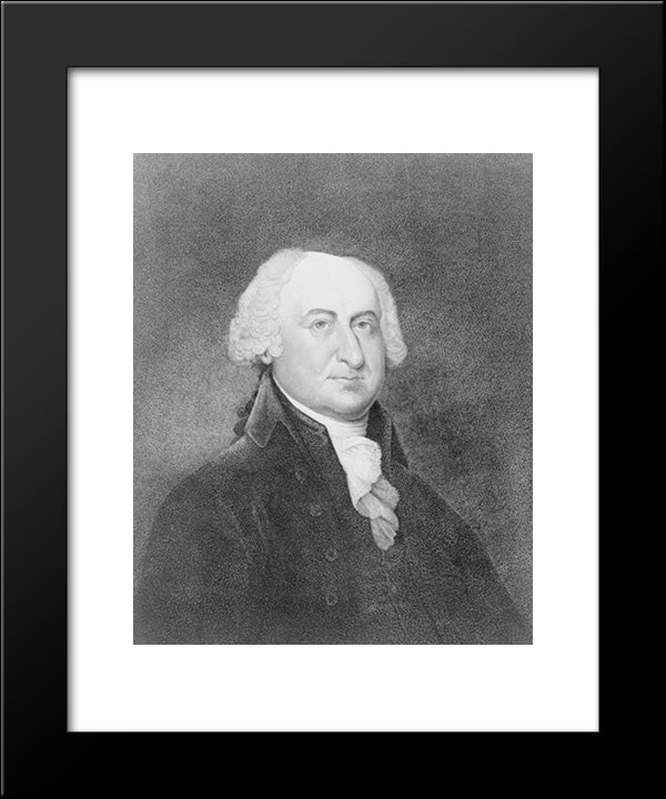 John Adams, Second President Of The United States Of America 20x24 Black Modern Wood Framed Art Print Poster by Library of Congress