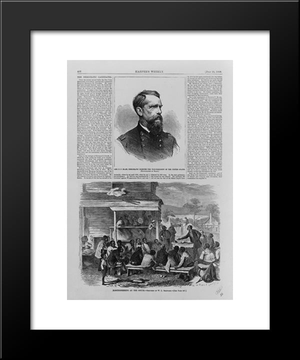 Gen. F.P. Blair, Democratic Nominee For Vice-President Of The United States 20x24 Black Modern Wood Framed Art Print Poster by Library of Congress