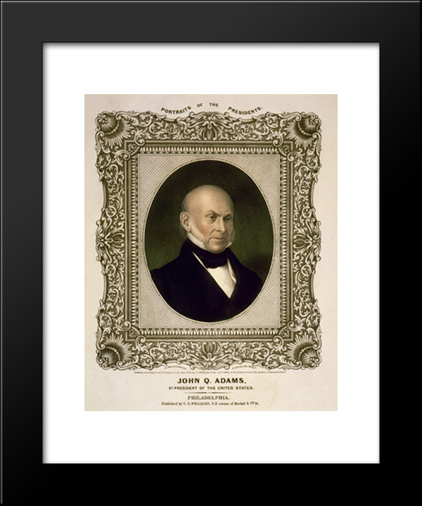 John Q. Adams, 6Th President Of The United States 20x24 Black Modern Wood Framed Art Print Poster by Library of Congress