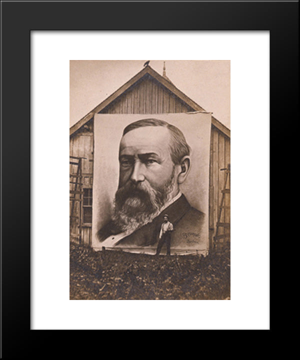Benjamin Harrison 20x24 Black Modern Wood Framed Art Print Poster by Library of Congress
