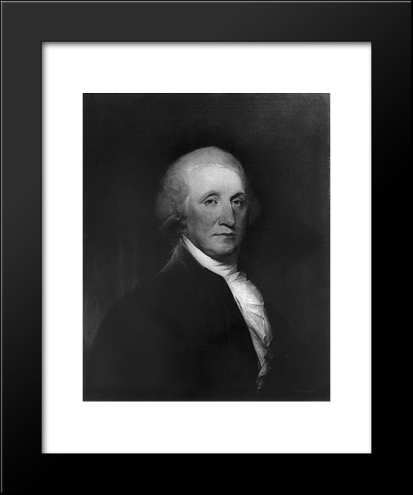 President Washington 20x24 Black Modern Wood Framed Art Print Poster by Library of Congress