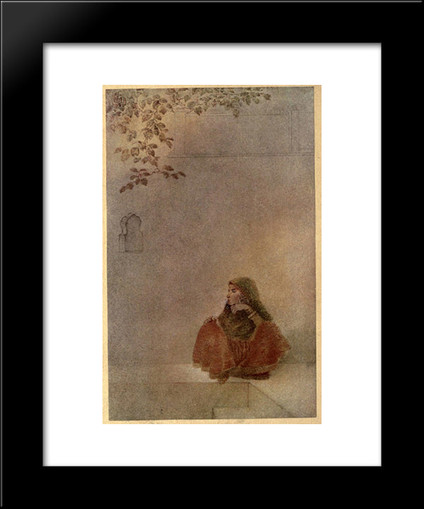 Chashma Shahi 20x24 Black Modern Wood Framed Art Print Poster by Tagore, Abanindranath