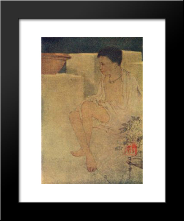 Fairyland (Illustration) 20x24 Black Modern Wood Framed Art Print Poster by Tagore, Abanindranath