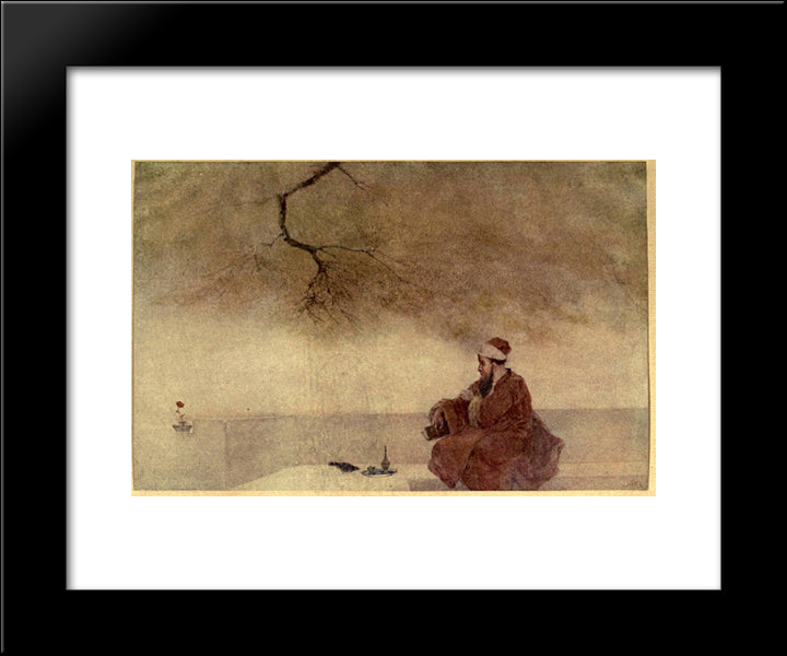 Nasim Bagh 20x24 Black Modern Wood Framed Art Print Poster by Tagore, Abanindranath