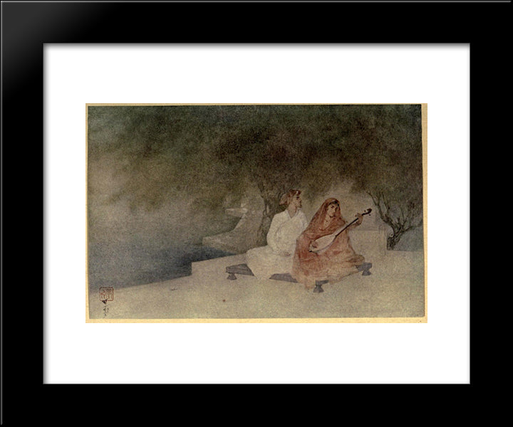 Nishat 20x24 Black Modern Wood Framed Art Print Poster by Tagore, Abanindranath