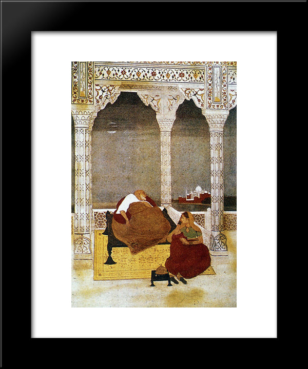 The Passing Of Shah Jahan 20x24 Black Modern Wood Framed Art Print Poster by Tagore, Abanindranath