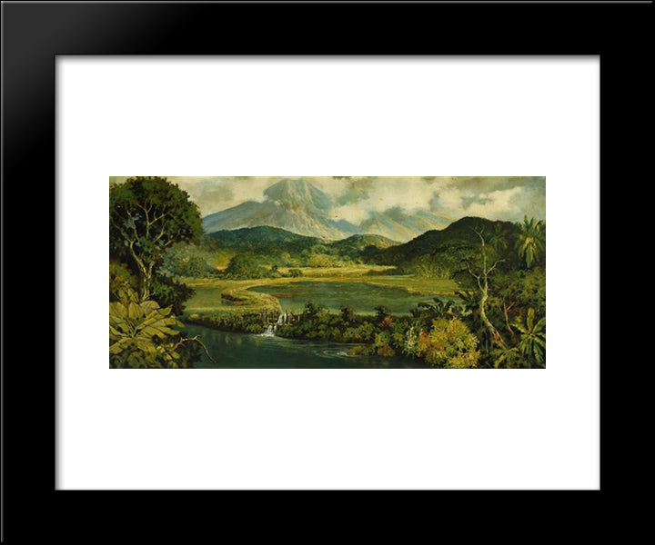Indonesian Landscape 20x24 Black Modern Wood Framed Art Print Poster by Suriosubroto, Abdullah