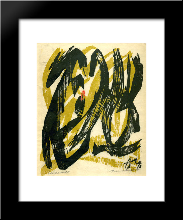 Landscape 20x24 Black Modern Wood Framed Art Print Poster by Yunkers, Adja