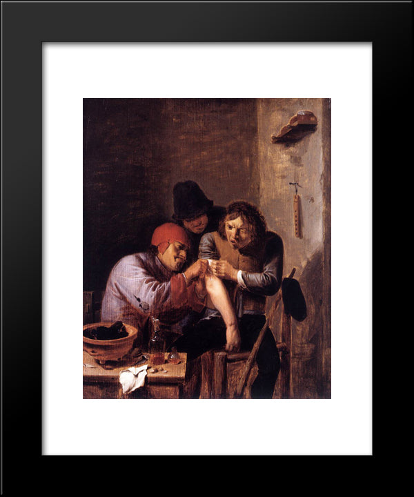 Feeling 20x24 Black Modern Wood Framed Art Print Poster by Brouwer, Adriaen