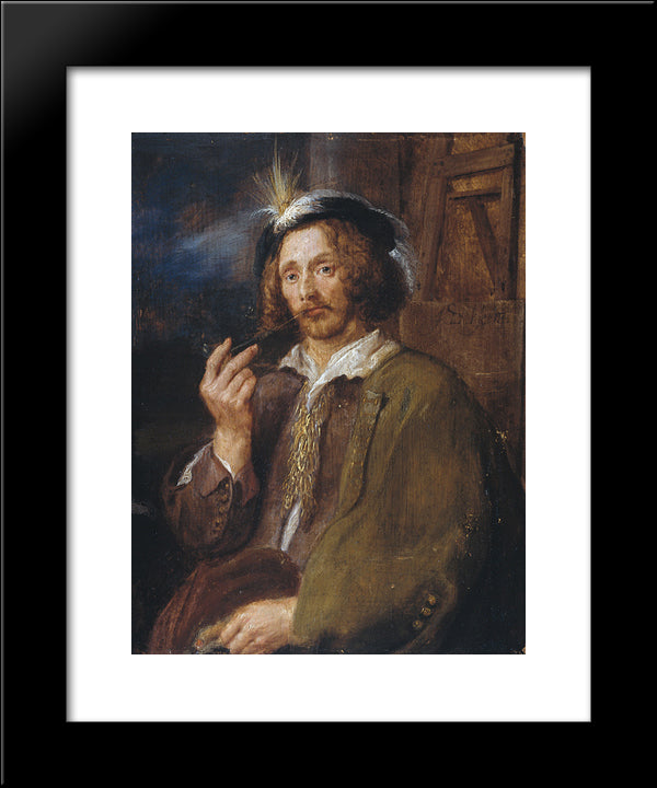 Jan Davidszoon De Heem 20x24 Black Modern Wood Framed Art Print Poster by Brouwer, Adriaen