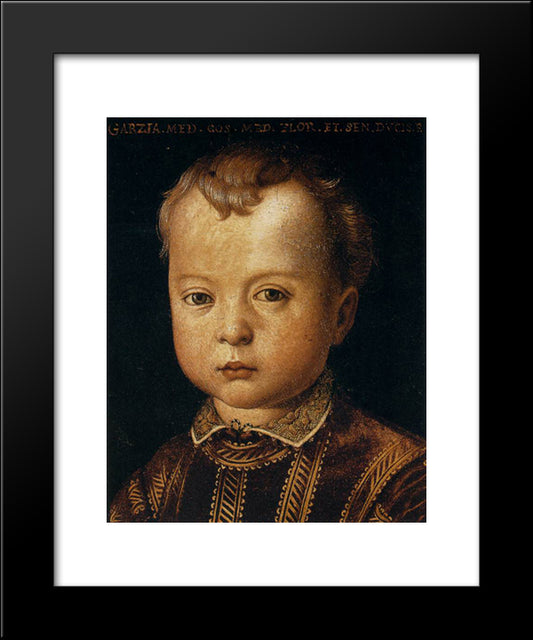 Garcia De' Medici 20x24 Black Modern Wood Framed Art Print Poster by Bronzino, Agnolo