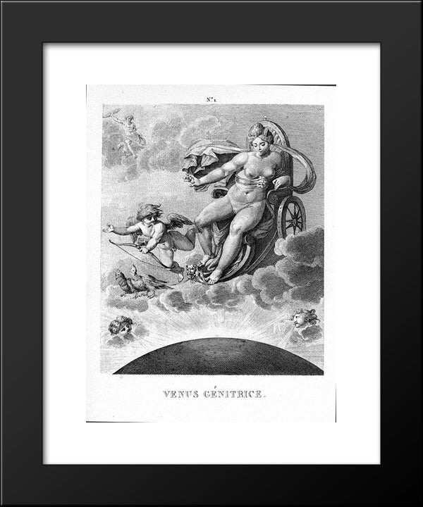 Venus Genitrice 20x24 Black Modern Wood Framed Art Print Poster by Carracci, Agostino