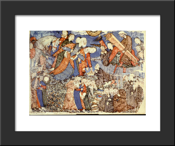 Faridun Sees Iraj'S Coffin 20x24 Black Modern Wood Framed Art Print Poster by Musa, Ahmad