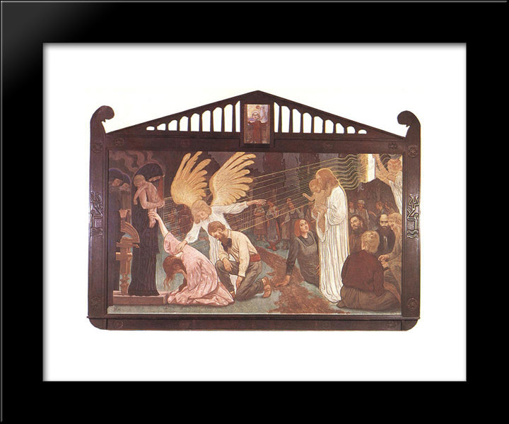 Ego Sum Via, Veritas Et Vita 20x24 Black Modern Wood Framed Art Print Poster by Korosfoi Kriesch, Aladar