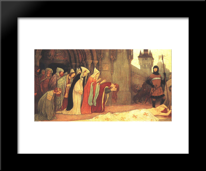 The Story Of Klara Zach Ii 20x24 Black Modern Wood Framed Art Print Poster by Korosfoi Kriesch, Aladar