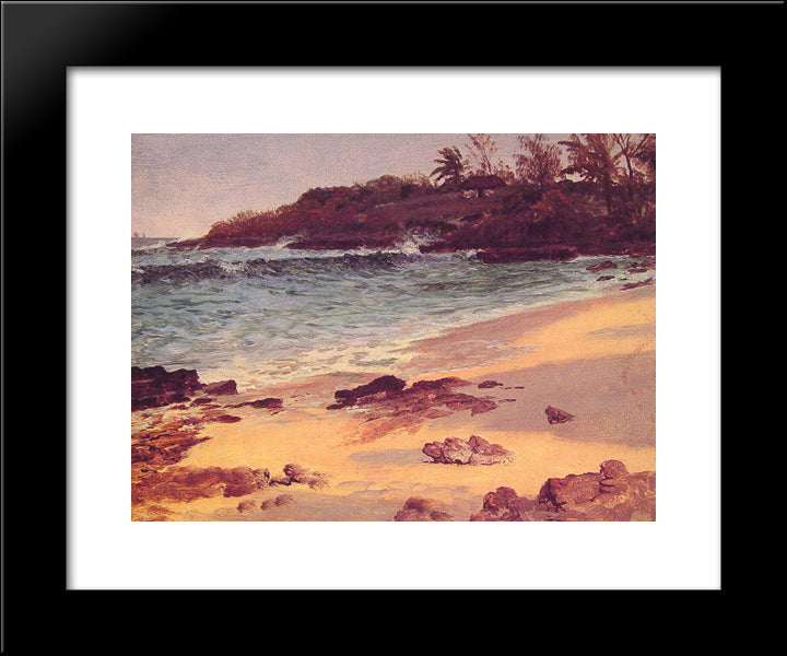 Bahama Cove 20x24 Black Modern Wood Framed Art Print Poster by Bierstadt, Albert