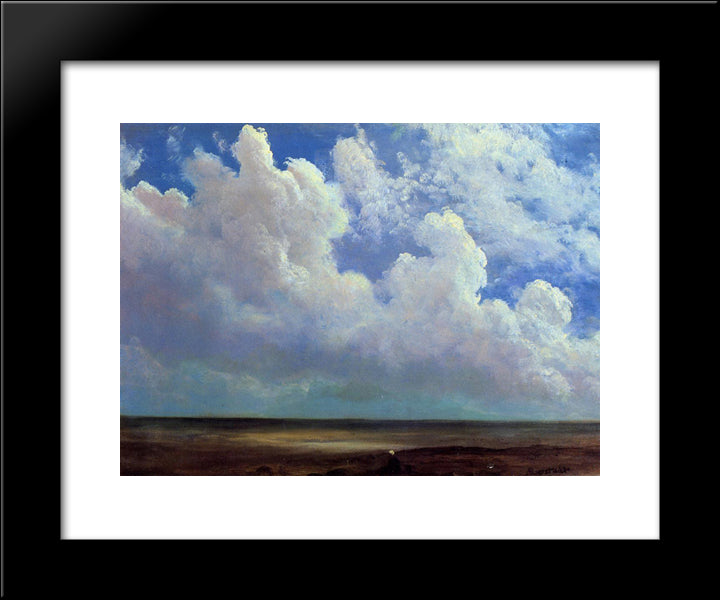 Beach Scene 20x24 Black Modern Wood Framed Art Print Poster by Bierstadt, Albert