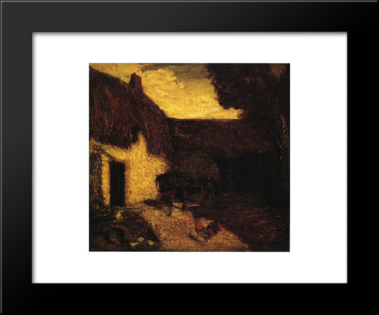 The Barnyard 20x24 Black Modern Wood Framed Art Print Poster by Pinkham Ryder, Albert