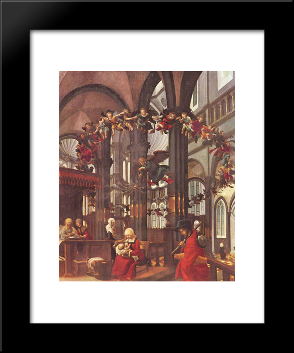 Birth Of Mary 20x24 Black Modern Wood Framed Art Print Poster by Altdorfer, Albrecht