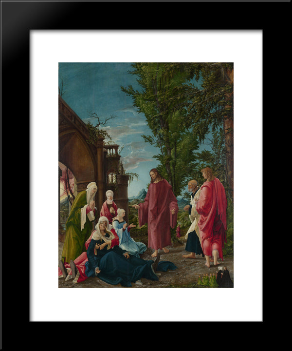 Christ Taking Leave Of His Mother 20x24 Black Modern Wood Framed Art Print Poster by Altdorfer, Albrecht